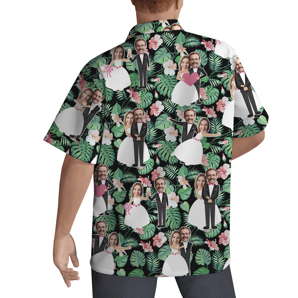 Personalized Bride and Groom Hawaiian Shirts