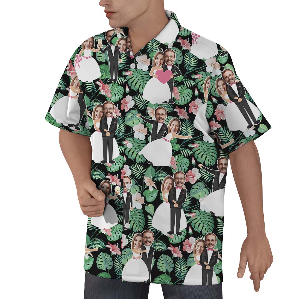 Personalized Bride and Groom Hawaiian Shirts