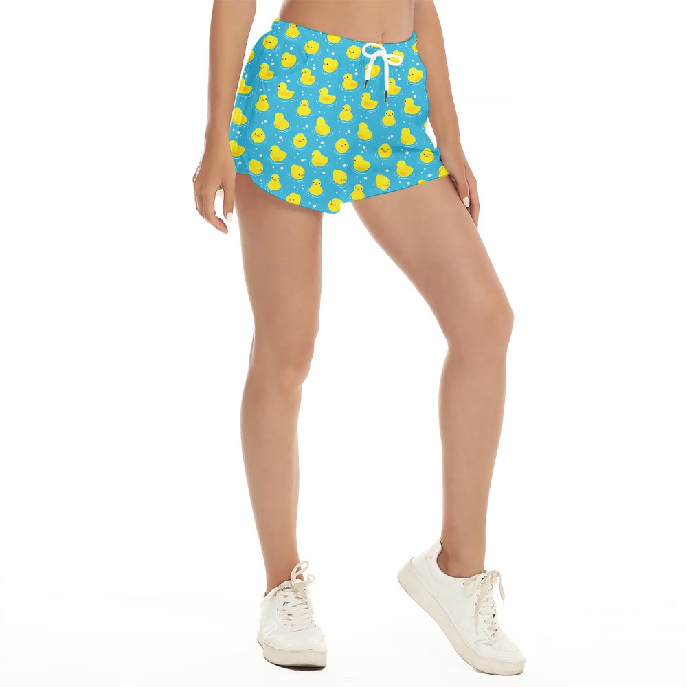 Matching Duck Lover Hawaiian Shorts Women