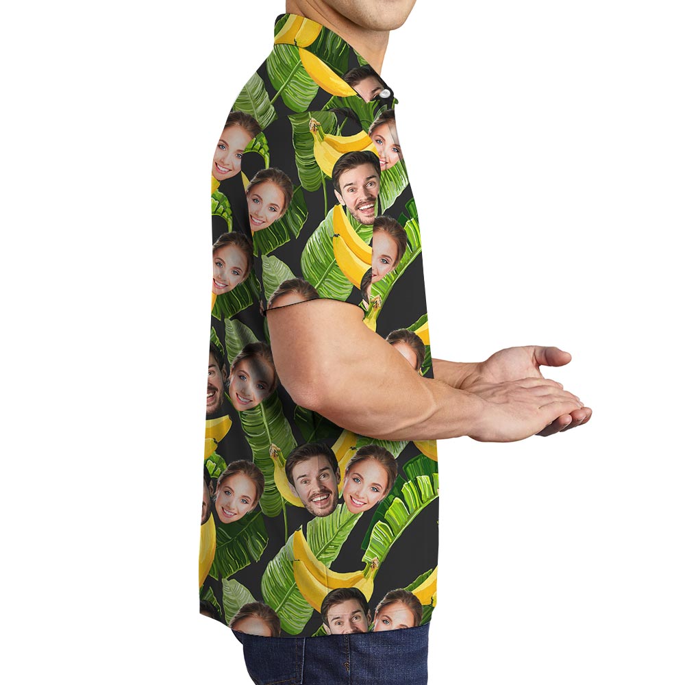 Funny Banana Hawaiian Custom Couple Polo Men