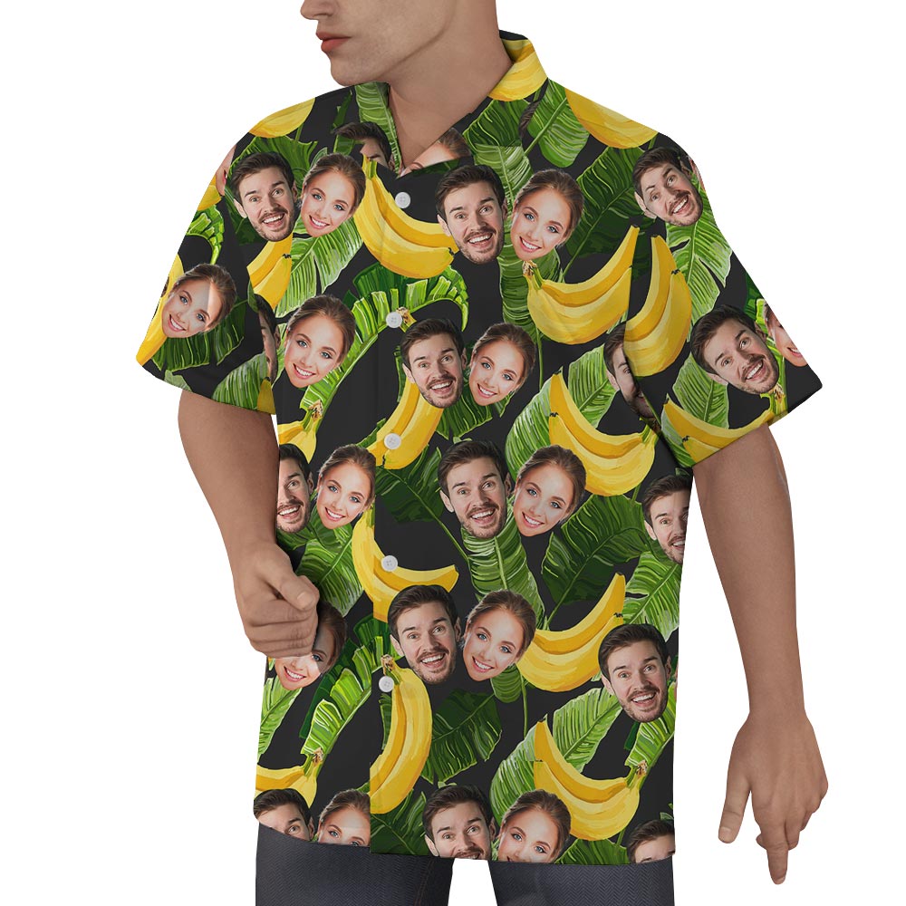 Banana Custom Couple Hawaiian Shirts Men