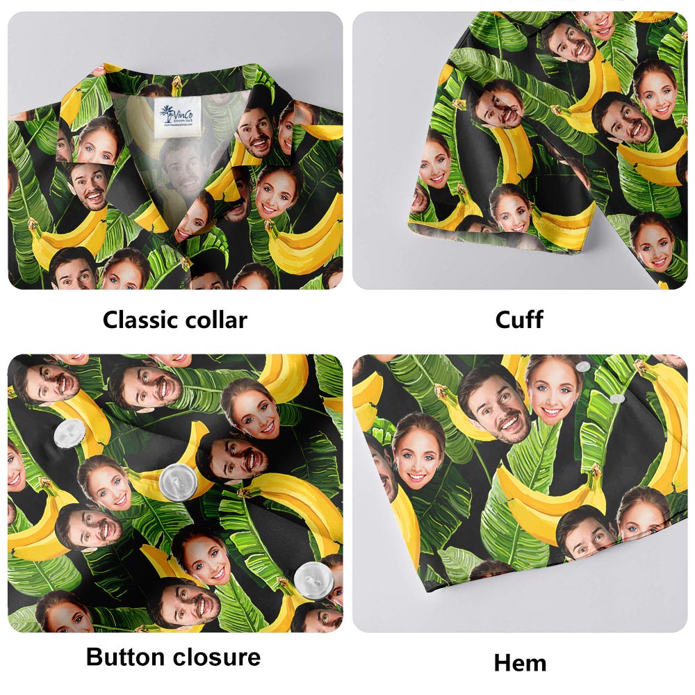 Banana Custom Couple Hawaiian Shirts Men