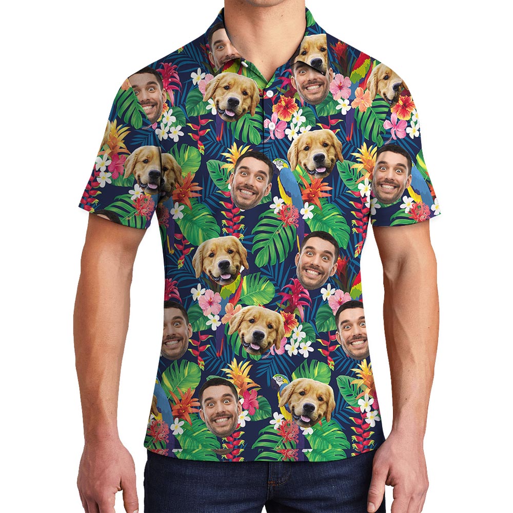 Custom Hawaiian Polo Men With Your Pet - variant image 1