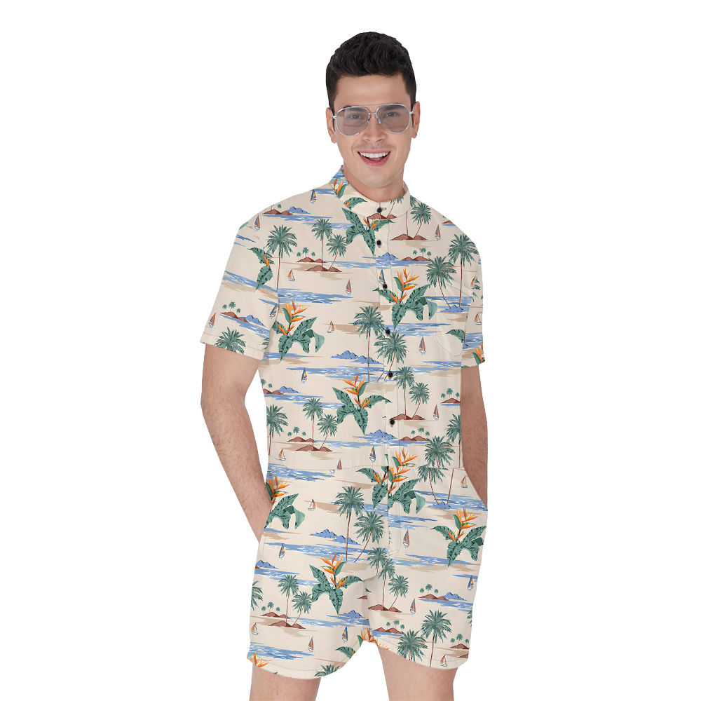 Island Birthday Escape Hawaiian Romper for Men - variant image 1