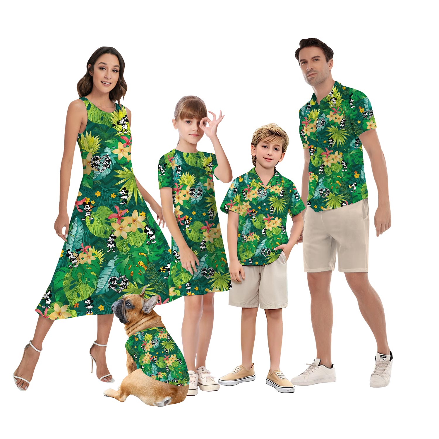 Mickey Mouse Steamboat Willie Matching Hawaiian Outfits For Family - variant image 1