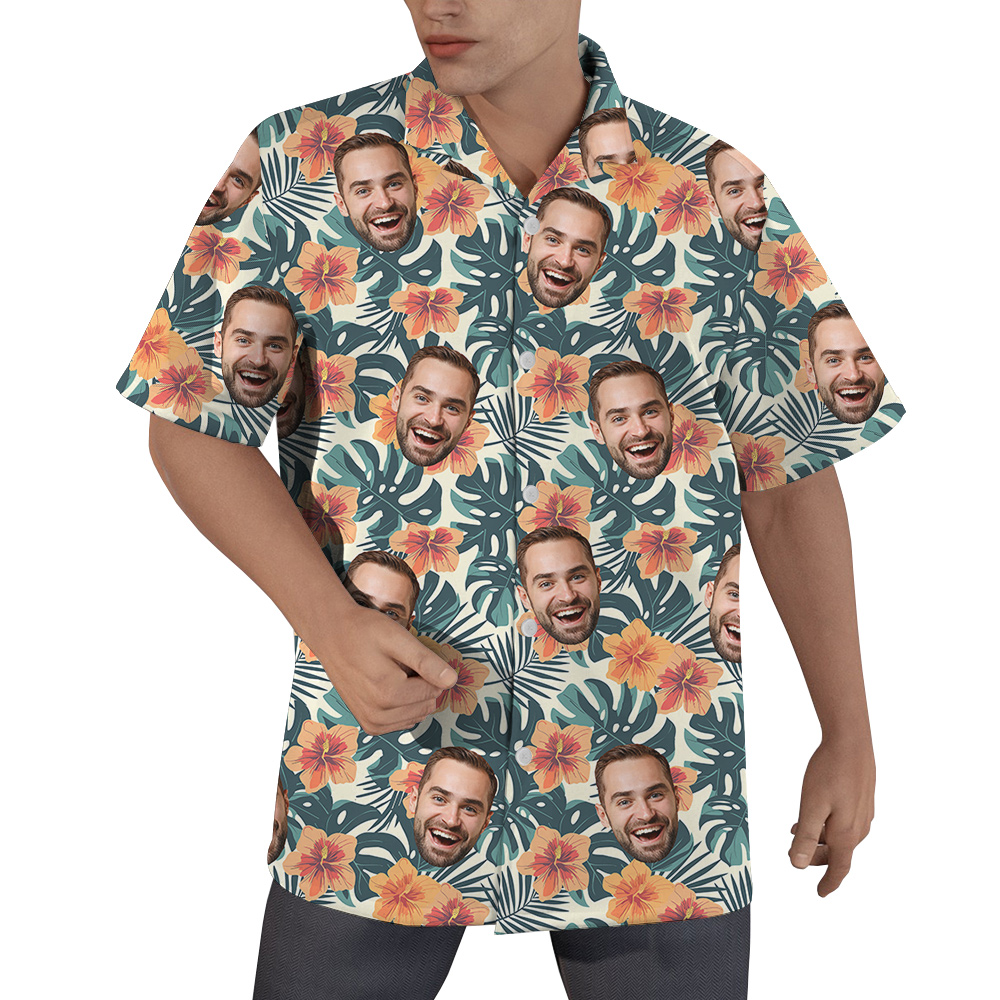 Island Fun Birthday Custom Face Hawaiian Shirt - variant image 1
