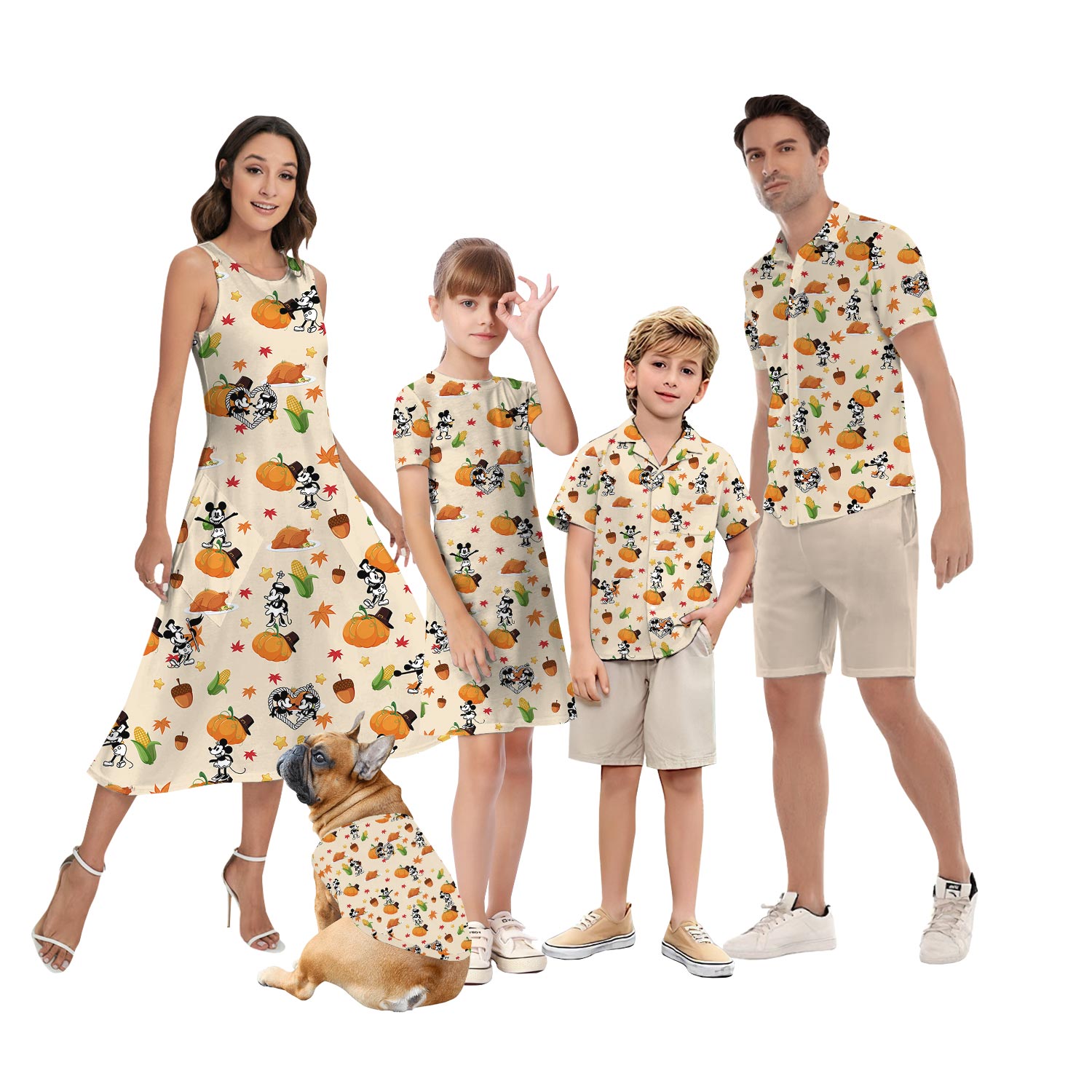 Steamboat Willie Mickey Mouse Thanksgiving Matching Hawaiian Outfits Family - variant image 1