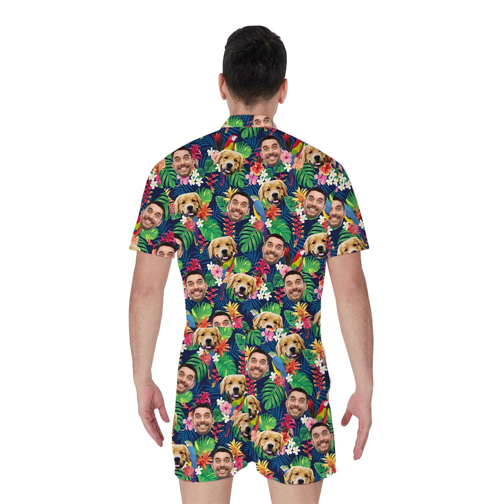Matching Custom Hawaiian Romper Men