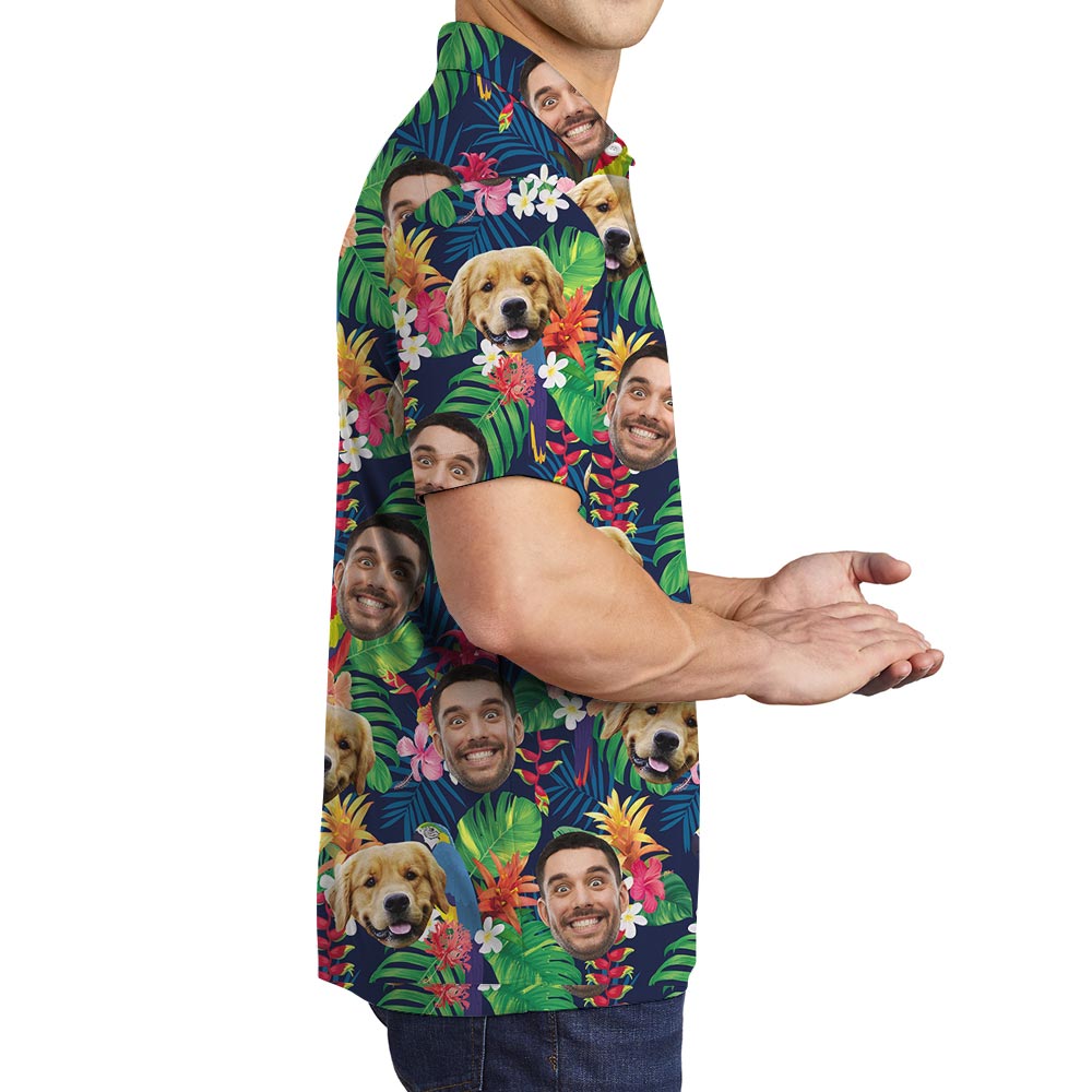 Custom Hawaiian Polo Men With Your Pet