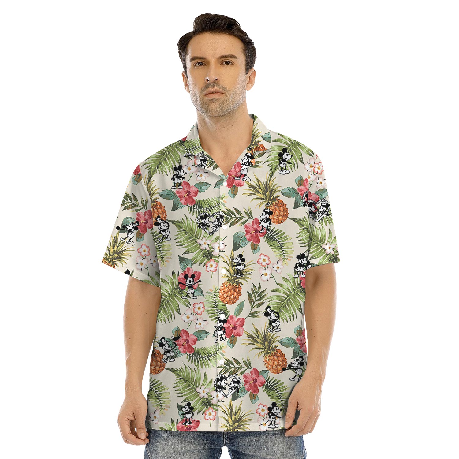 Steamboat Willie Mickey Matching Hawaiian Shirt For Family