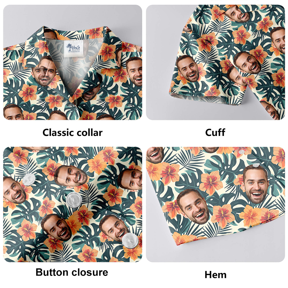Island Fun Birthday Custom Face Hawaiian Shirt