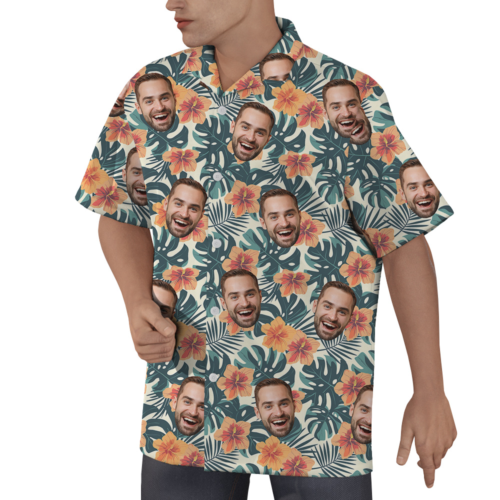 Island Fun Birthday Custom Face Hawaiian Shirt