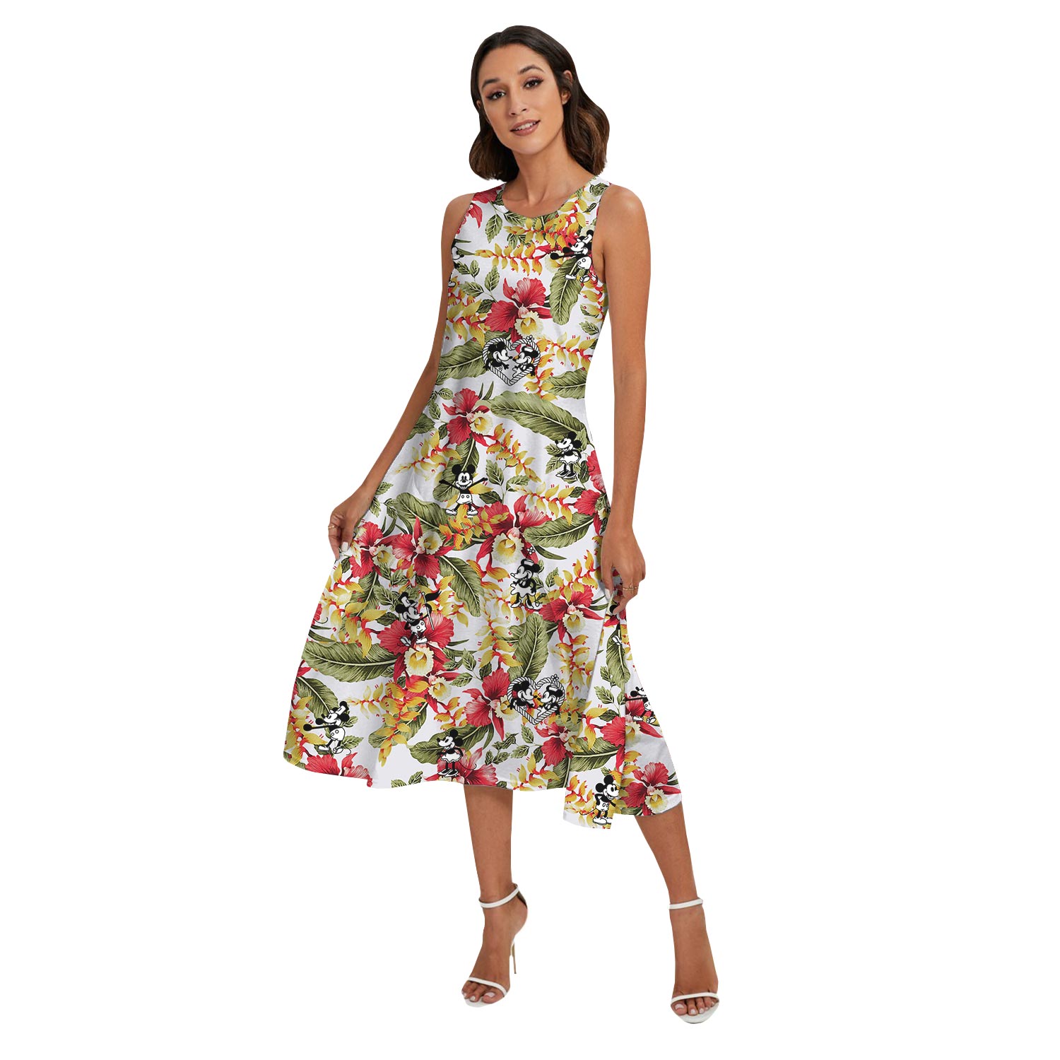 Matching Mickey Minnie Steamboat Willie Hawaiian Outfit For Vacation
