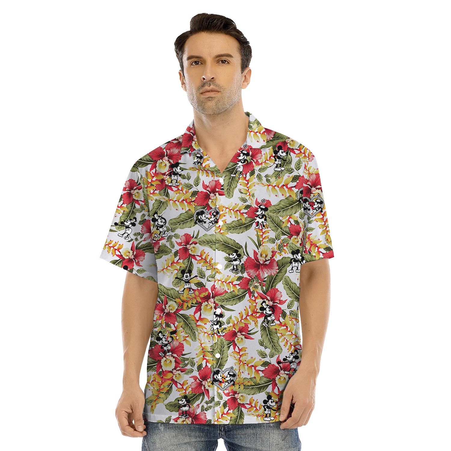 Matching Mickey Minnie Steamboat Willie Hawaiian Outfit For Vacation