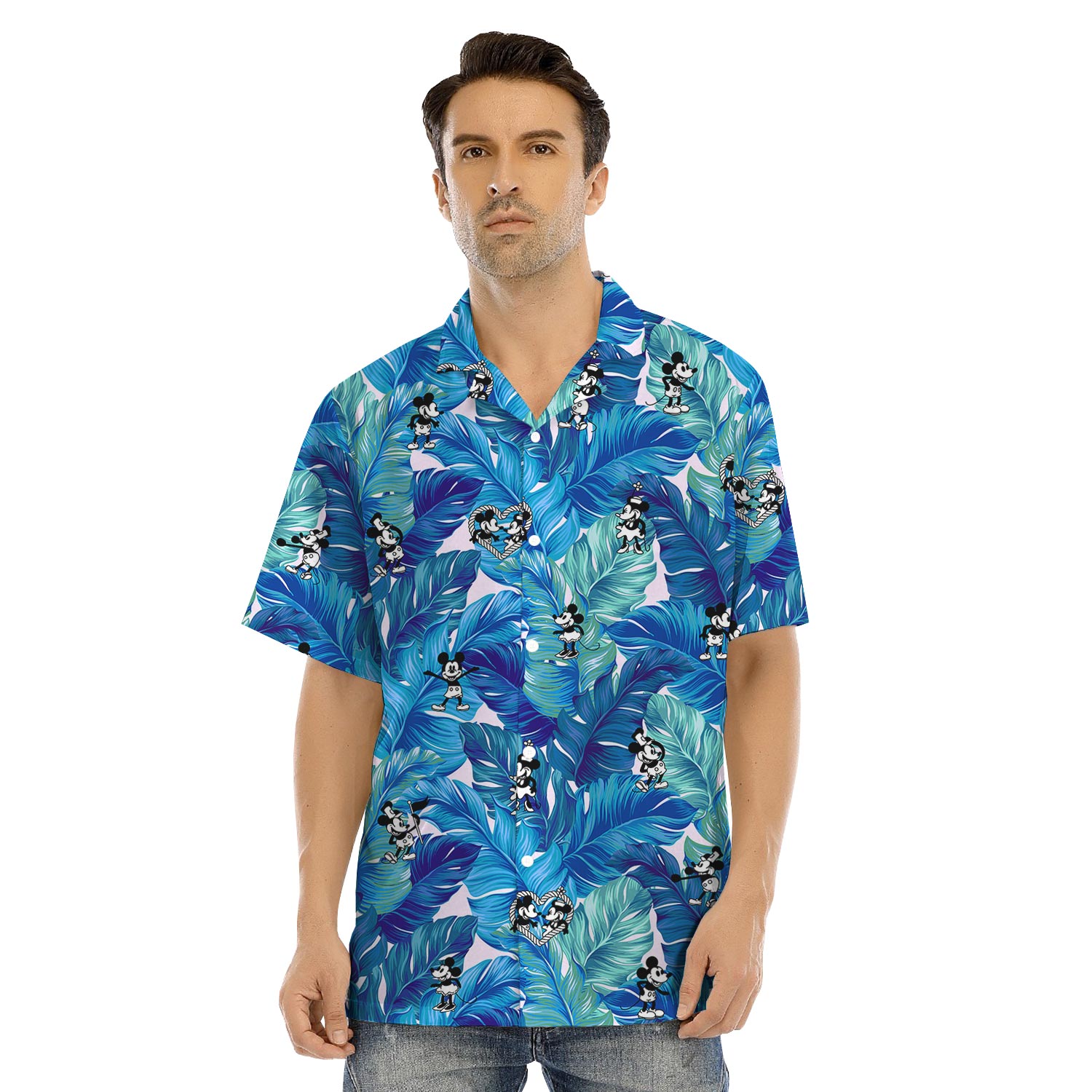 Mickey Mouse Steamboat Willie Matching Hawaiian Shirts For Couples