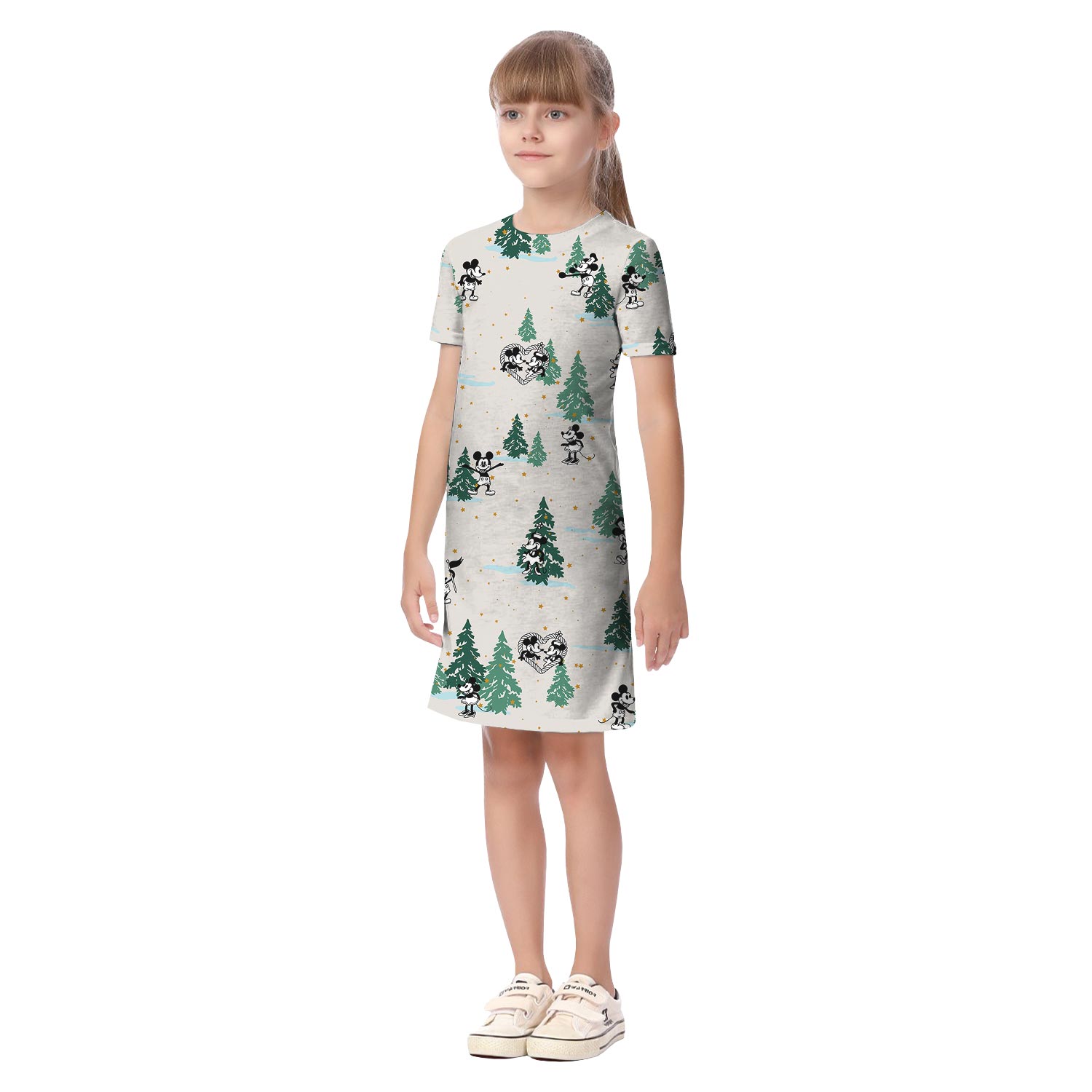 Steamboat Willie Mickey Mouse Christmas Tree Matching Hawaiian Shirt And Dress