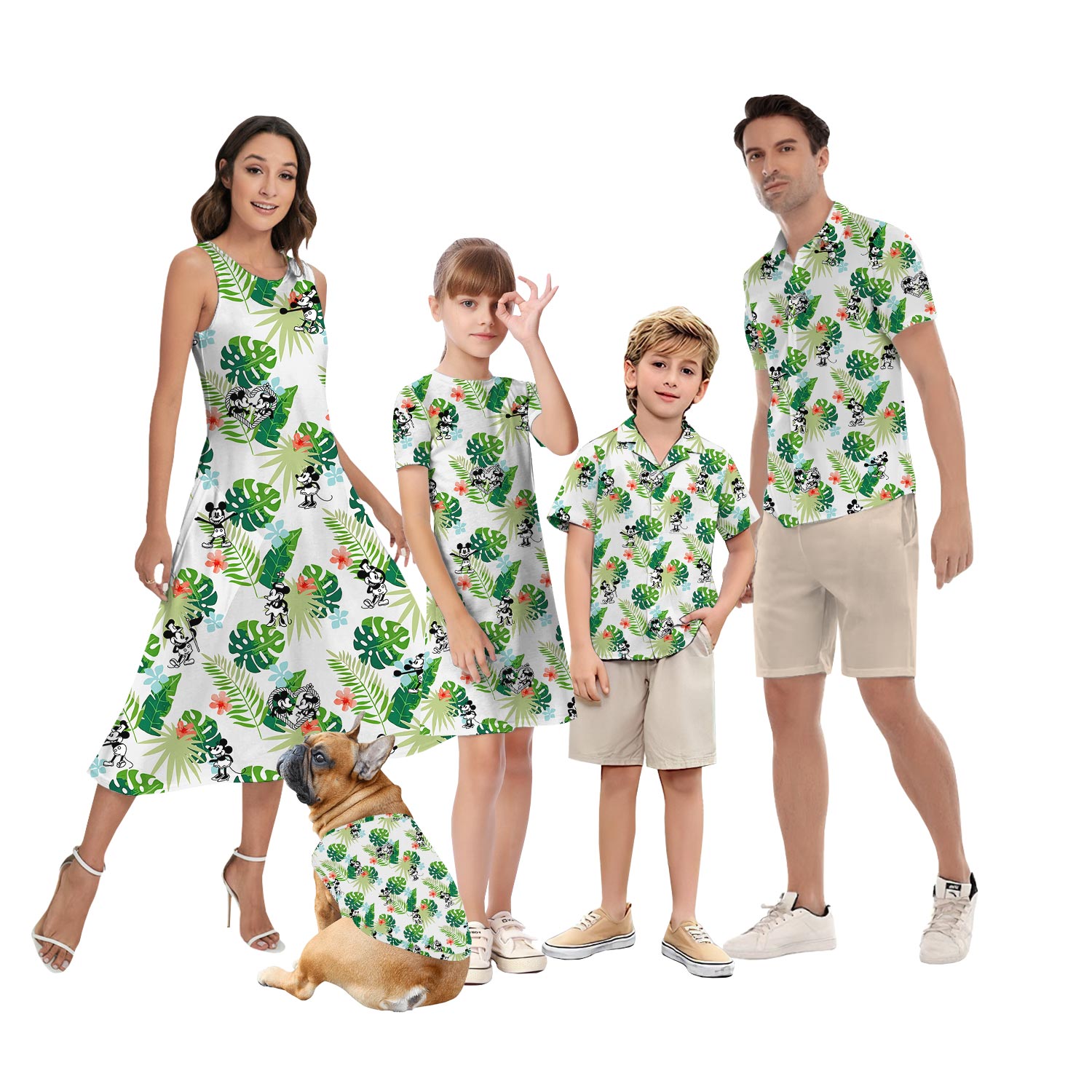 Mickey And Minnie Matching Aloha Shirt And Dress For Vacation - variant image 1