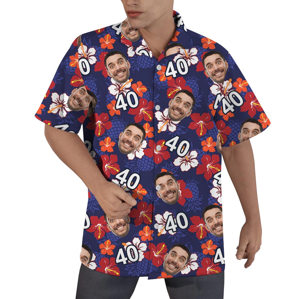 Personalized Birthday Hawaiian Shirt With Floral Aloha - variant image 1