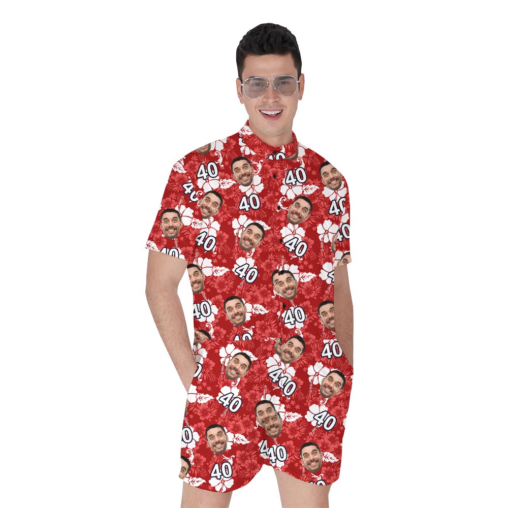Personalized Male Romper With Custom Face Birthday - variant image 1