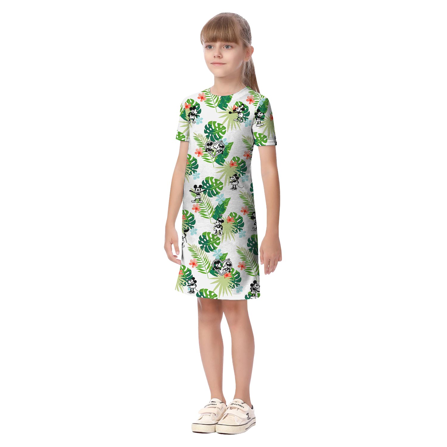 Mickey And Minnie Matching Aloha Shirt And Dress For Vacation