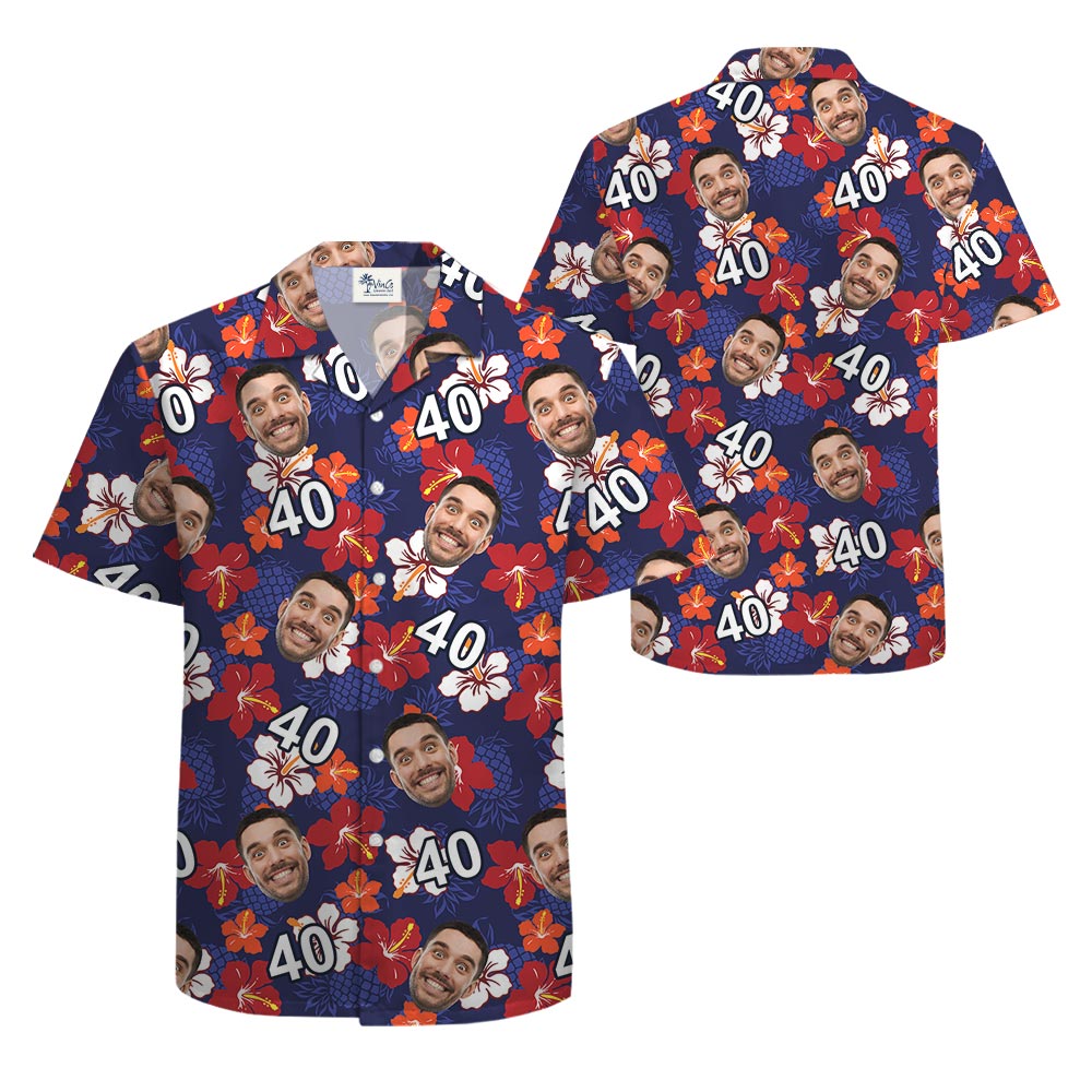 Personalized Birthday Hawaiian Shirt With Floral Aloha