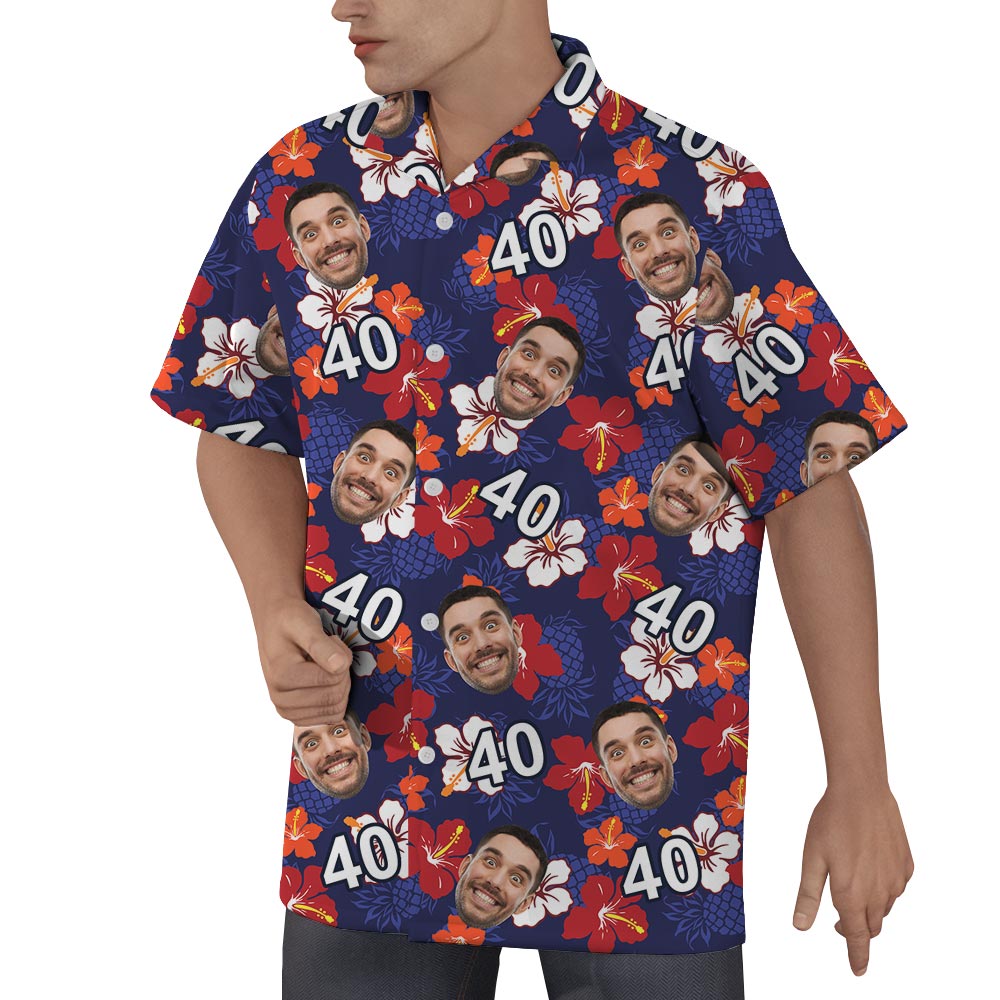 Personalized Birthday Hawaiian Shirt With Floral Aloha