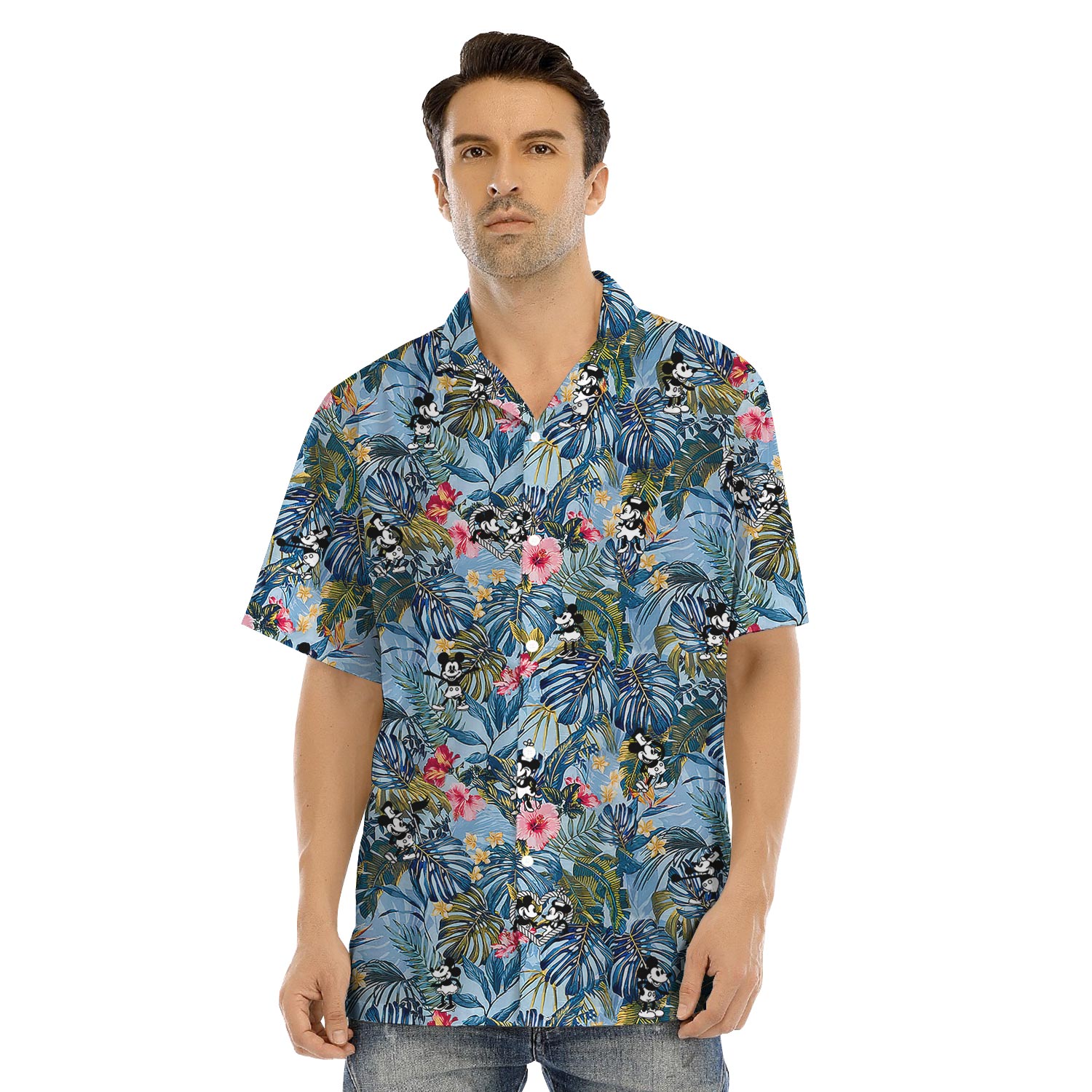 Steamboat Willie Mickey Minnie Matching Family Hawaiian Outfits