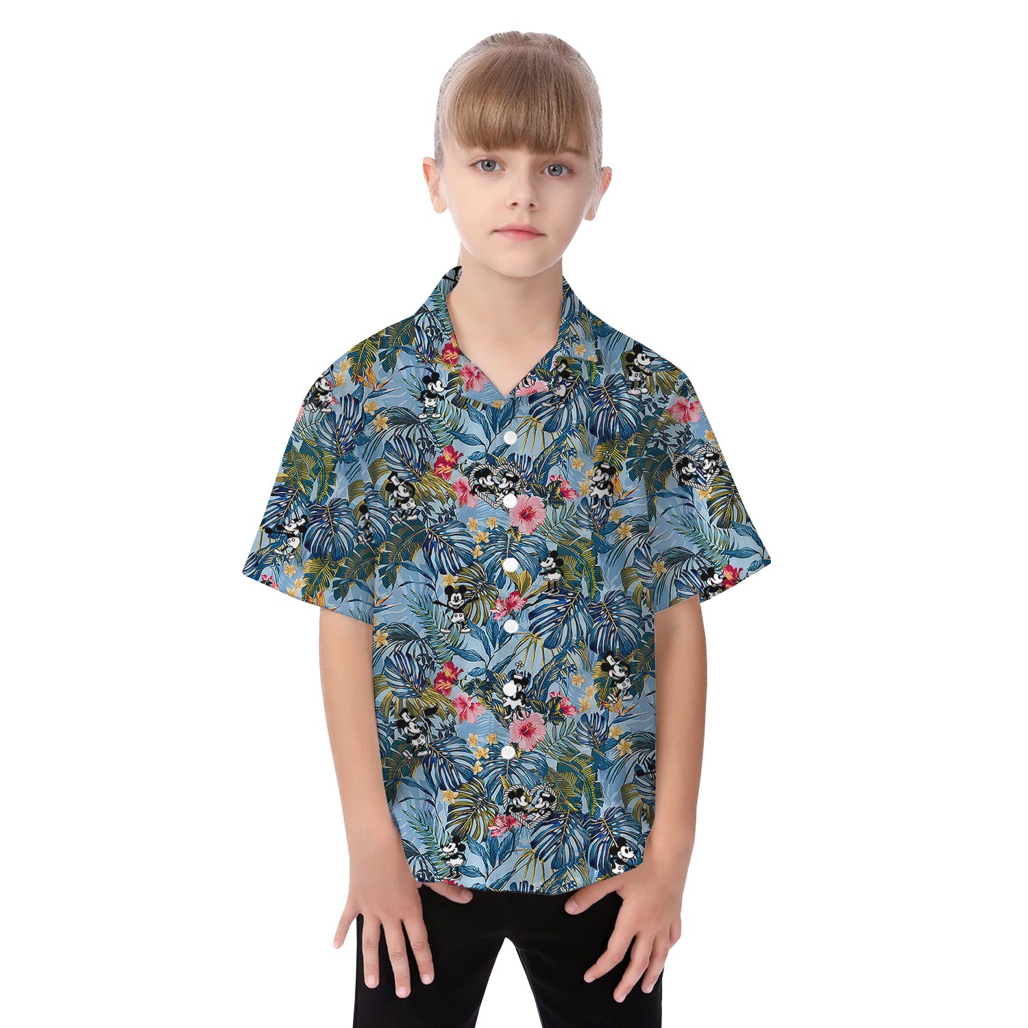 Steamboat Willie Mickey Minnie Matching Family Hawaiian Outfits