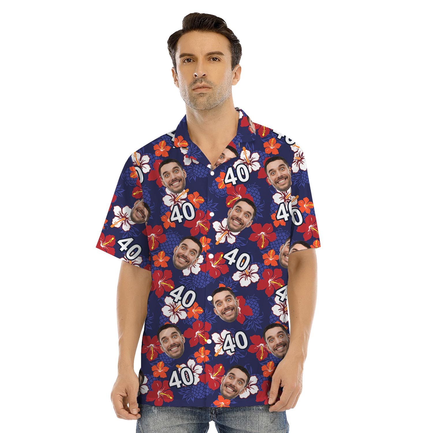 Happy Birthday Custom Matching Couples Hawaiian Clothing