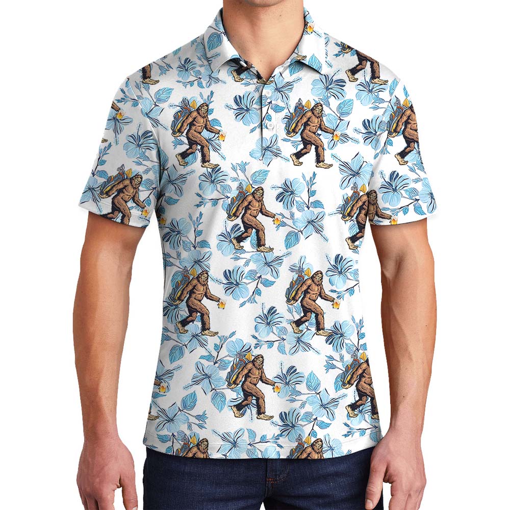 Bigfoot Golf And Beer Collared Polo Shirt For Men - variant image 1