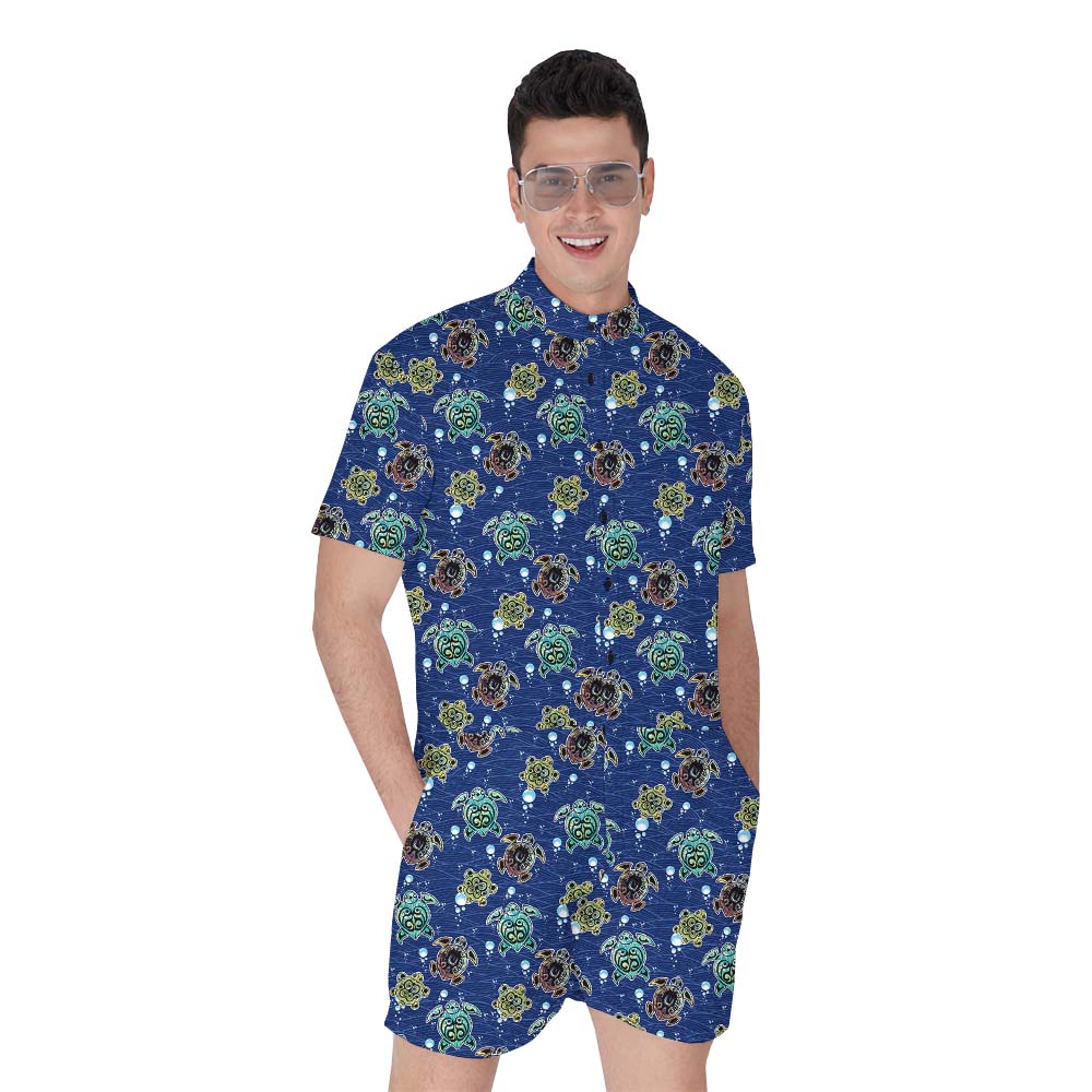 Turtle Bubble Male Hawaiian Romper - variant image 1