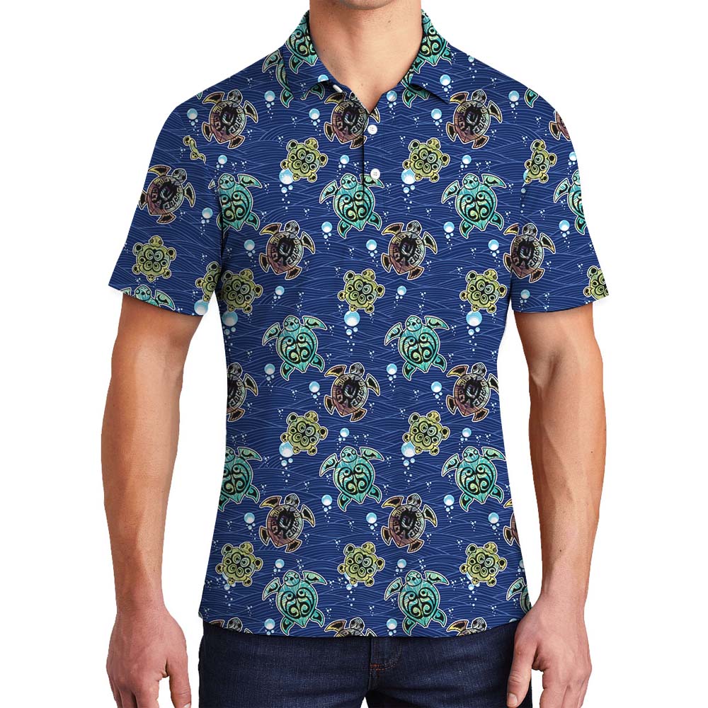Turtle Navy Men's Polo Collared Shirt - variant image 1