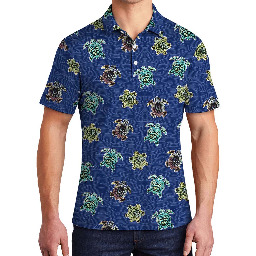 Turtle Ocean Men's Polo Shirt - variant image 1