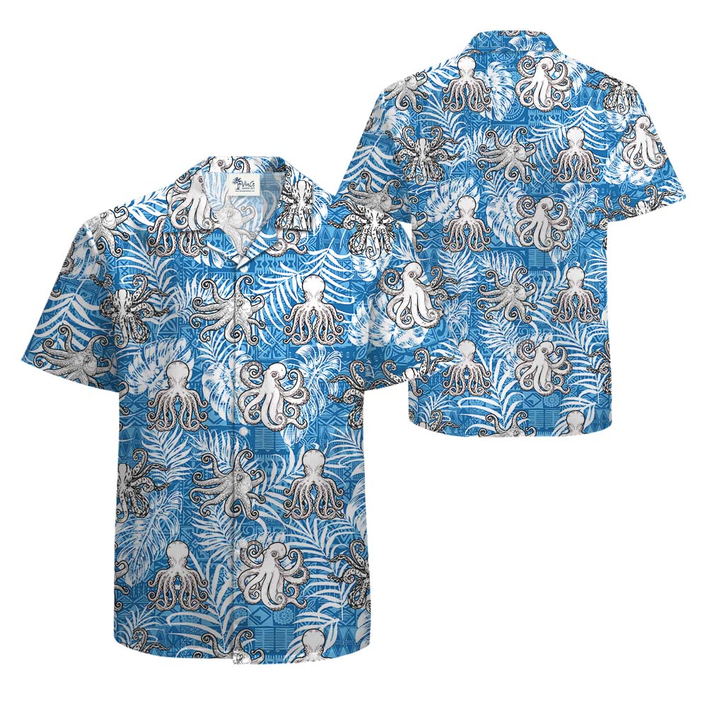 Octopus Vintage Men's Hawaiian Shirt For Men
