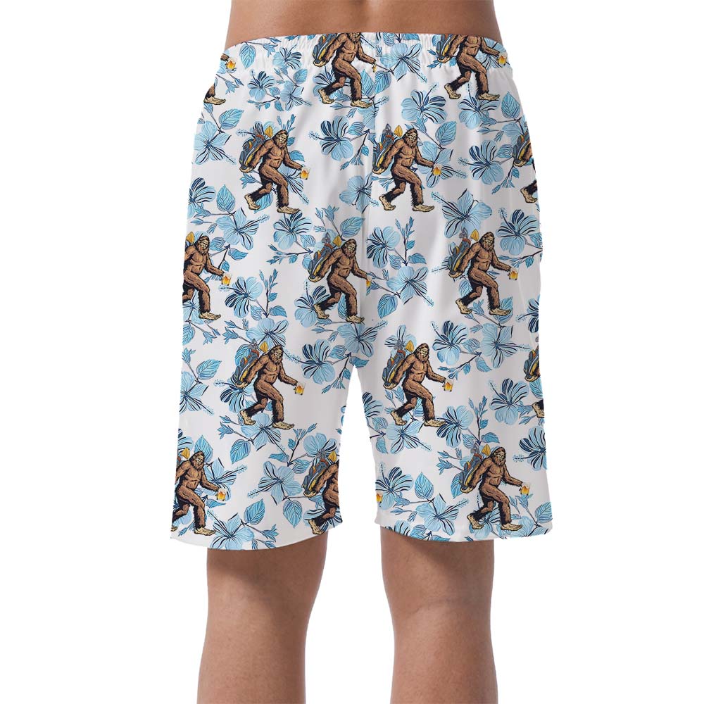 Golf Bigfoot And Beer Men's Hawaiian Shorts