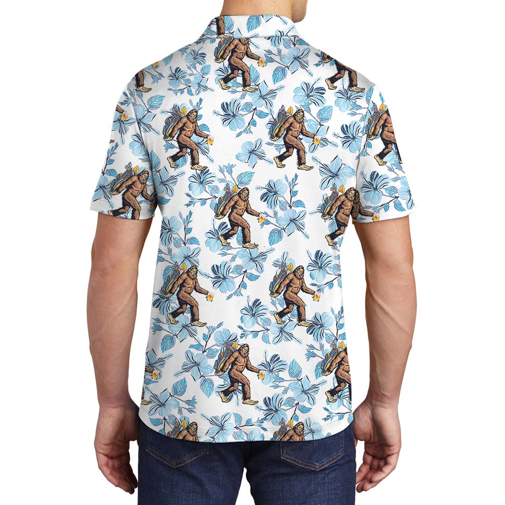 Bigfoot Golf And Beer Collared Polo Shirt For Men
