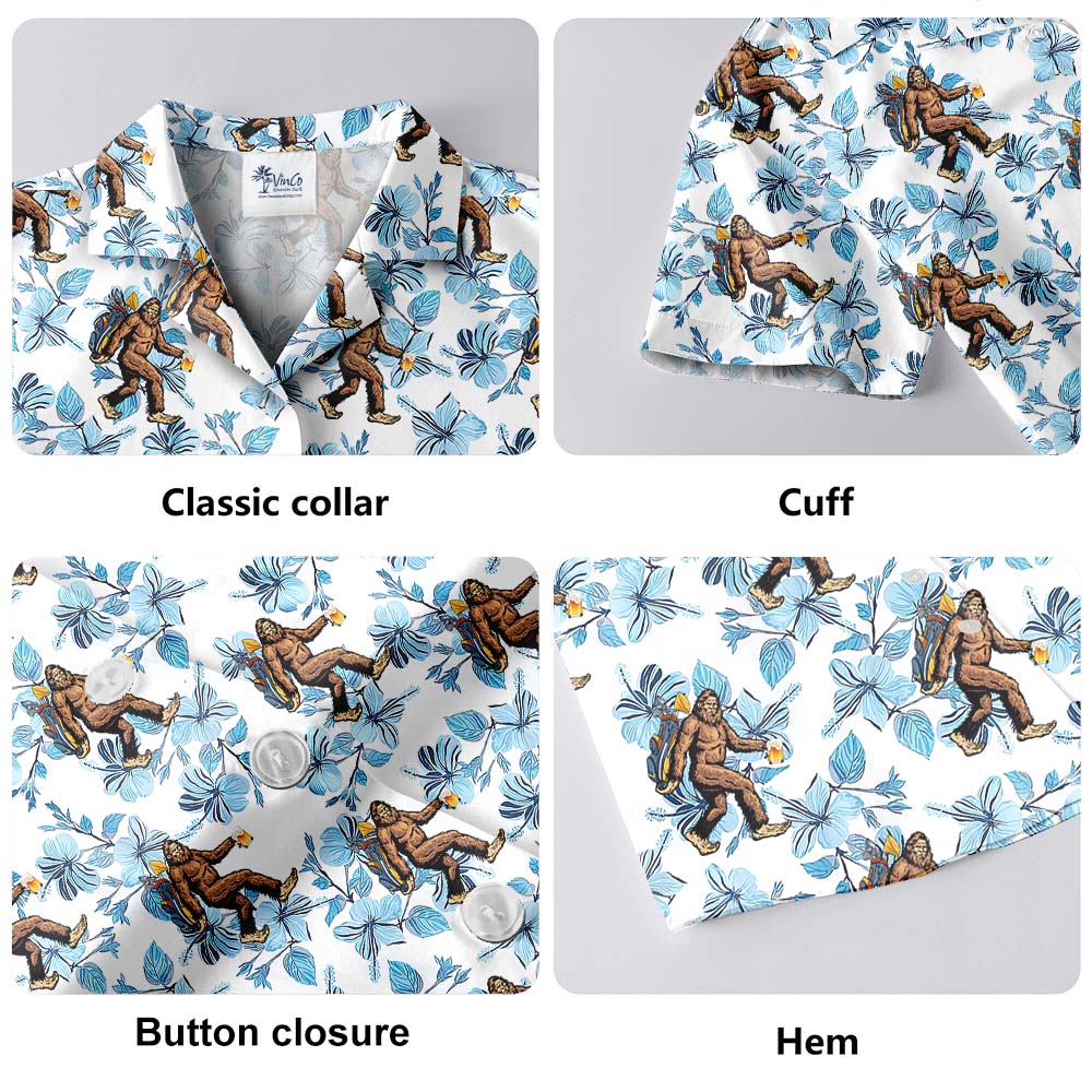 Bigfoot Golf Bear Men's Hawaiian Shirts