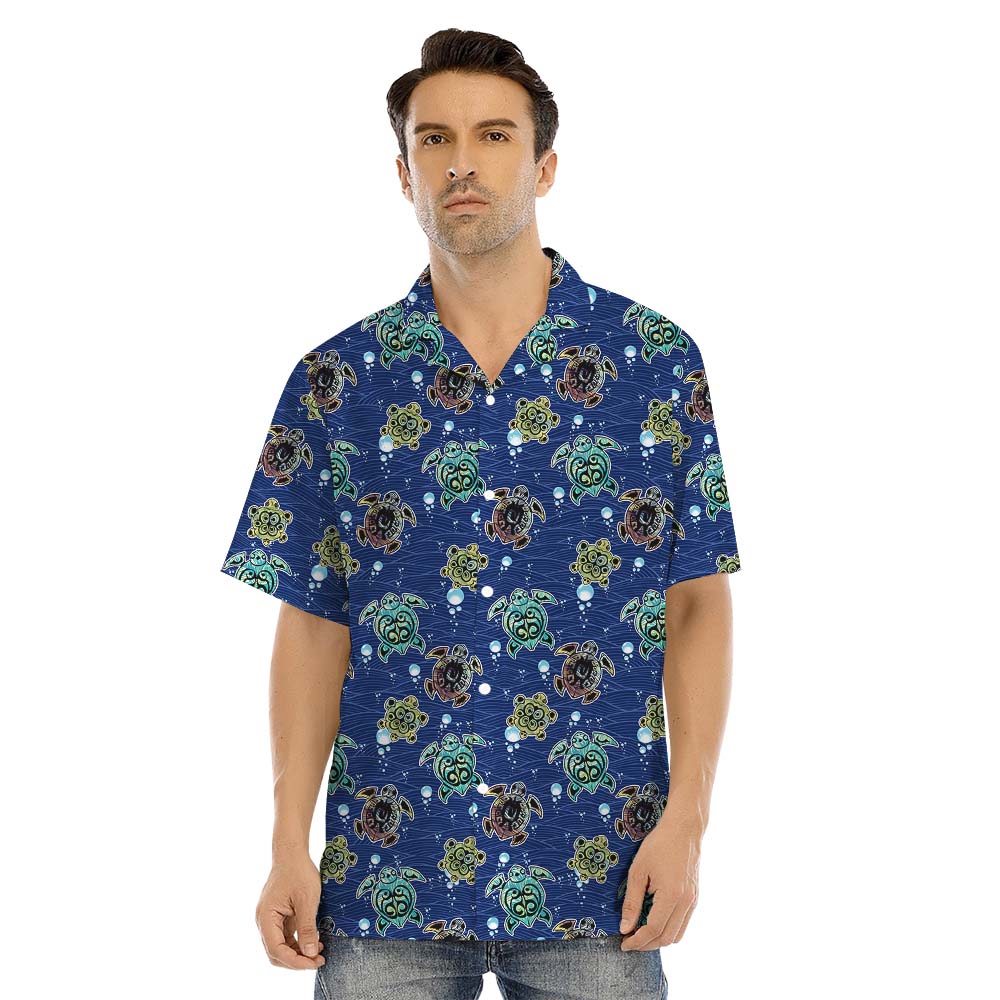 Turtle Navy Matching Hawaiian Family Shirts