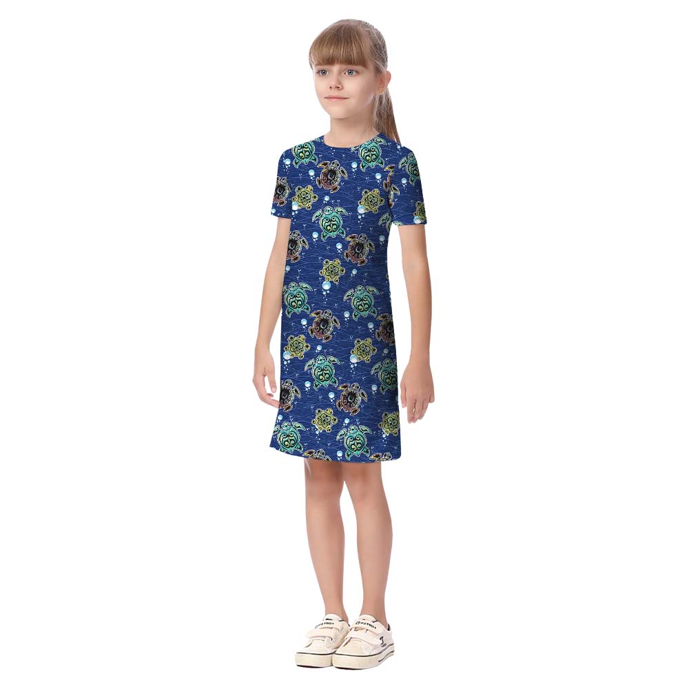 Turtle Navy Matching Hawaiian Family Shirts