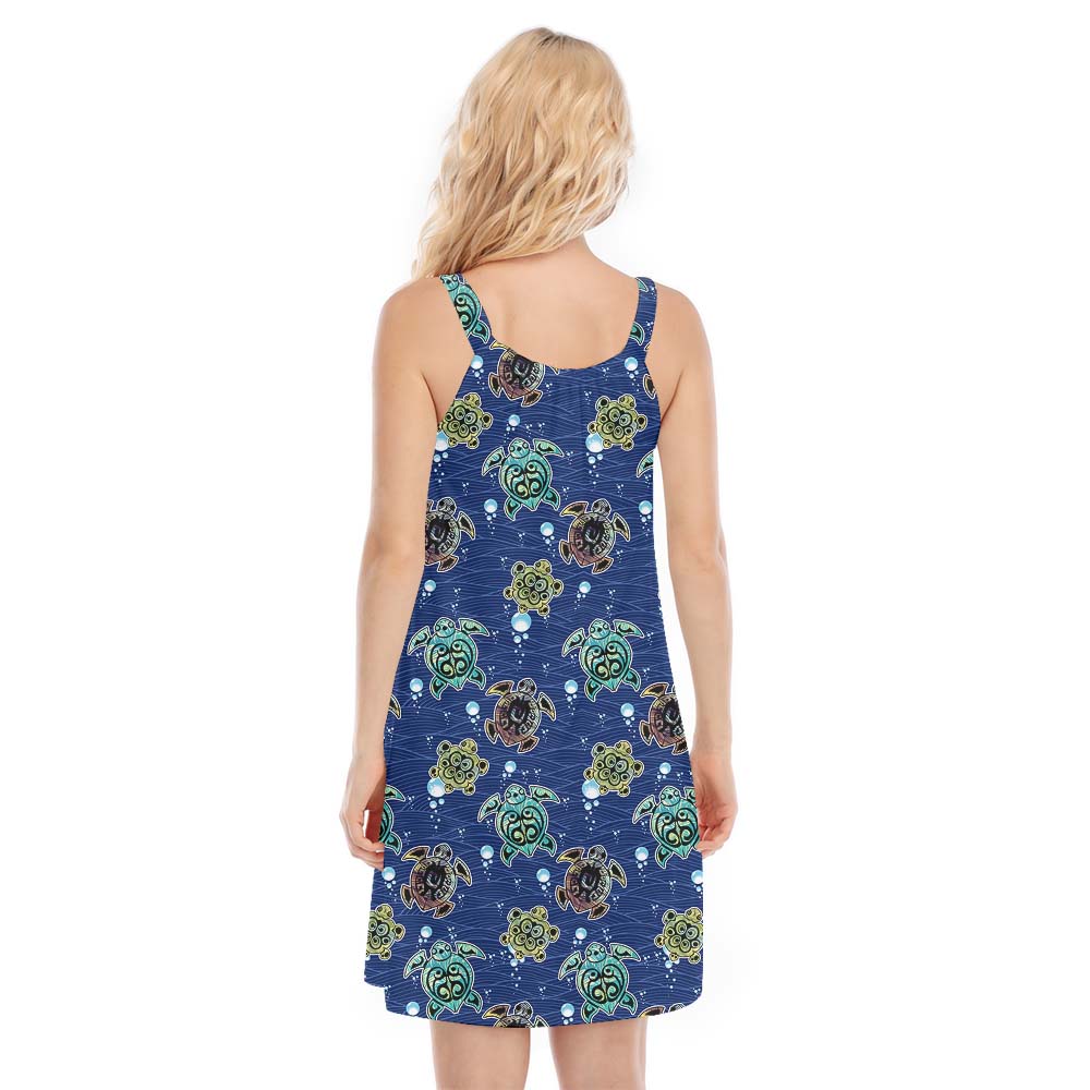 Turtle Bubble Cami Hawaiian Women's Dress