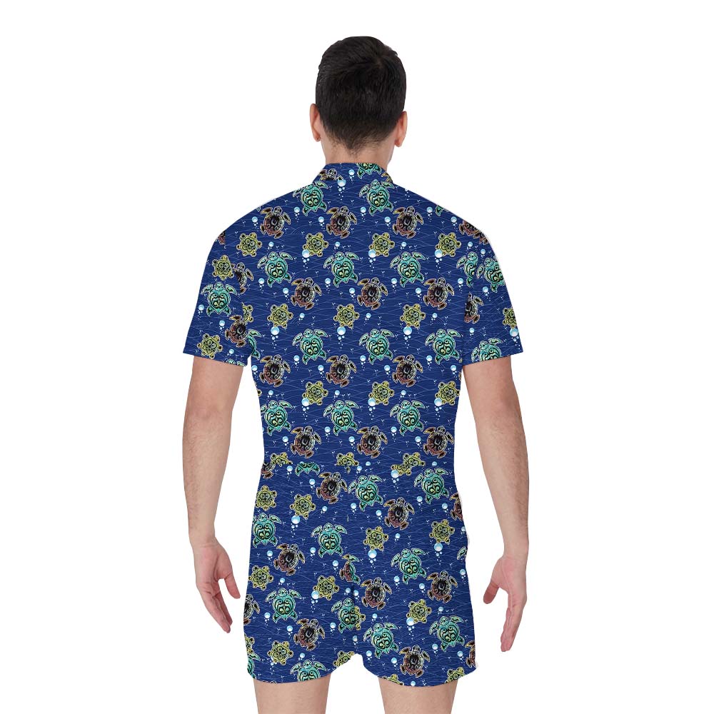 Turtle Bubble Male Hawaiian Romper