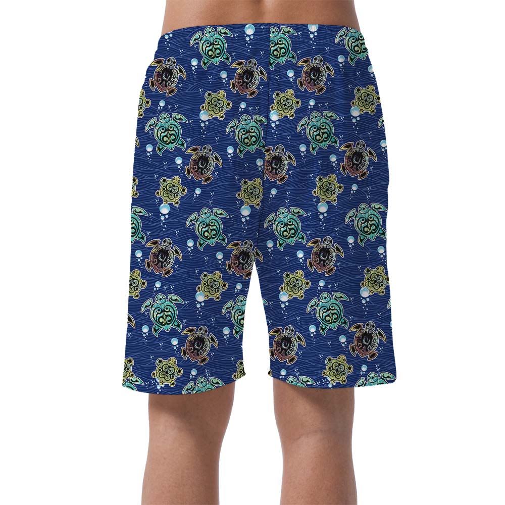 Men's Turtle Navy Beach Swim Trunks