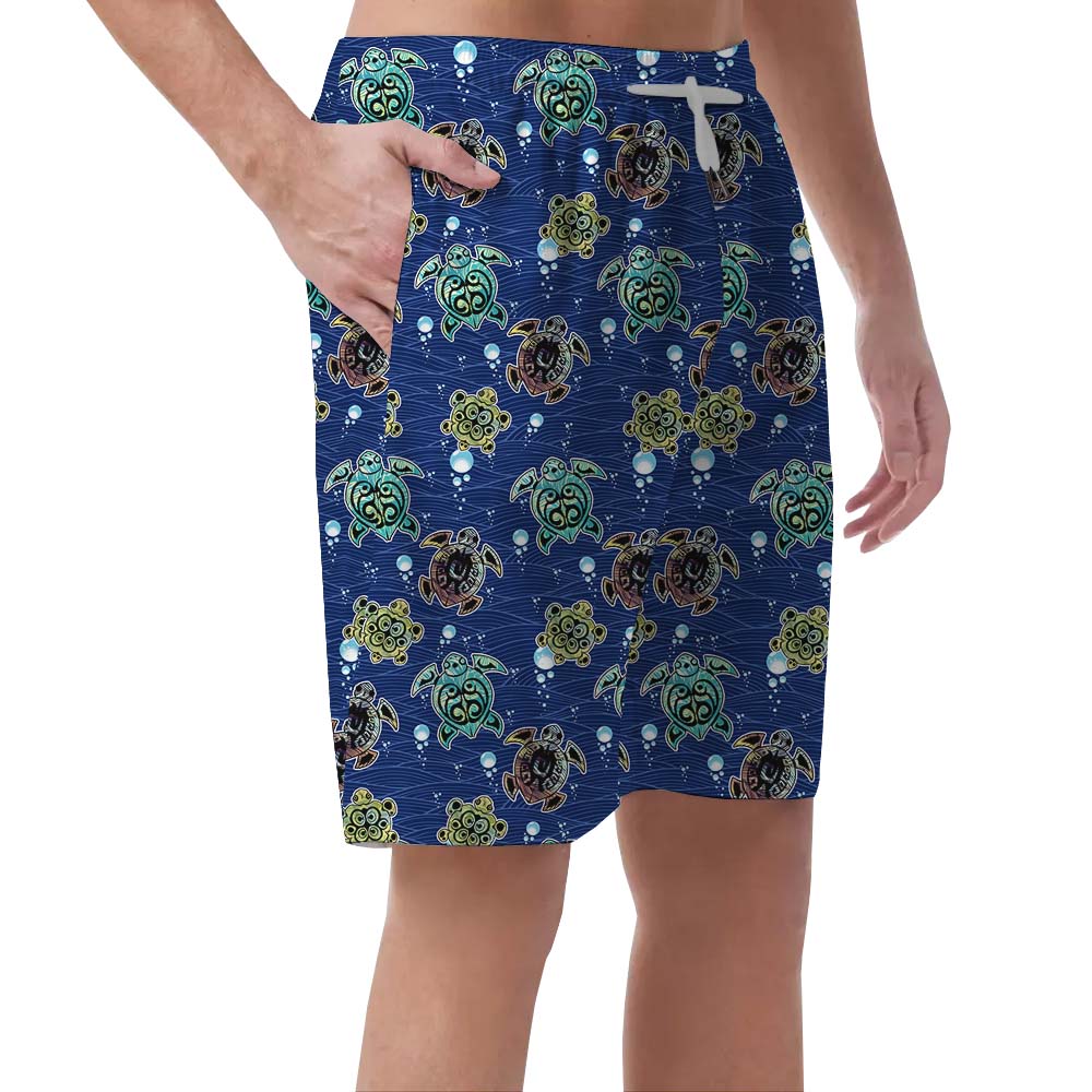 Men's Turtle Navy Beach Swim Trunks