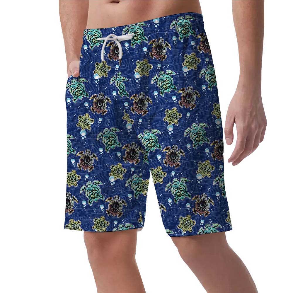 Men's Turtle Navy Beach Swim Trunks