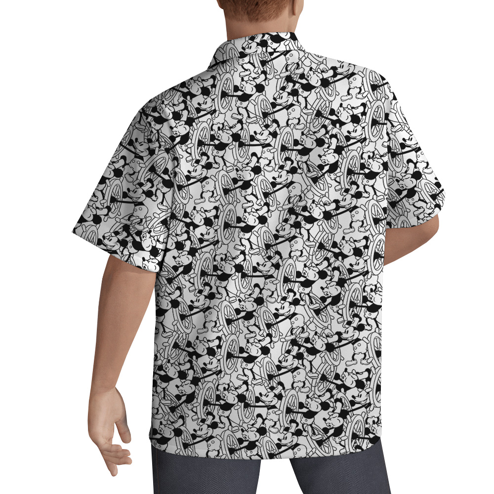 Funny Steamboat Willie Mickey Aloha Shirt