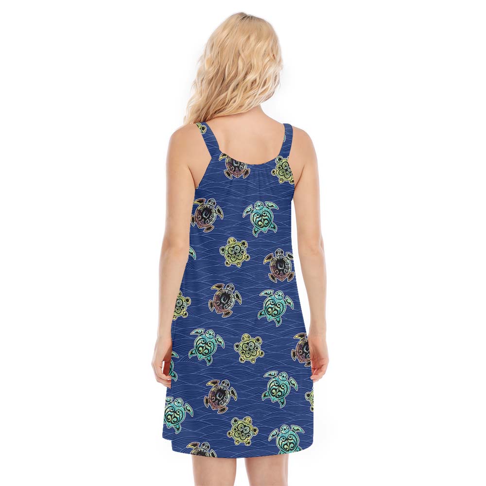 Sea Turtle Navy Women's Cami Dress
