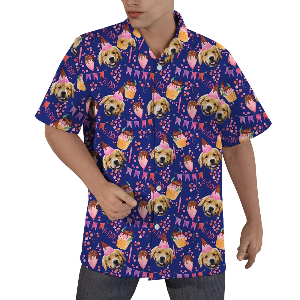 Custom Face Hawaiian Template Shirts Men For Birthday - variant image 1