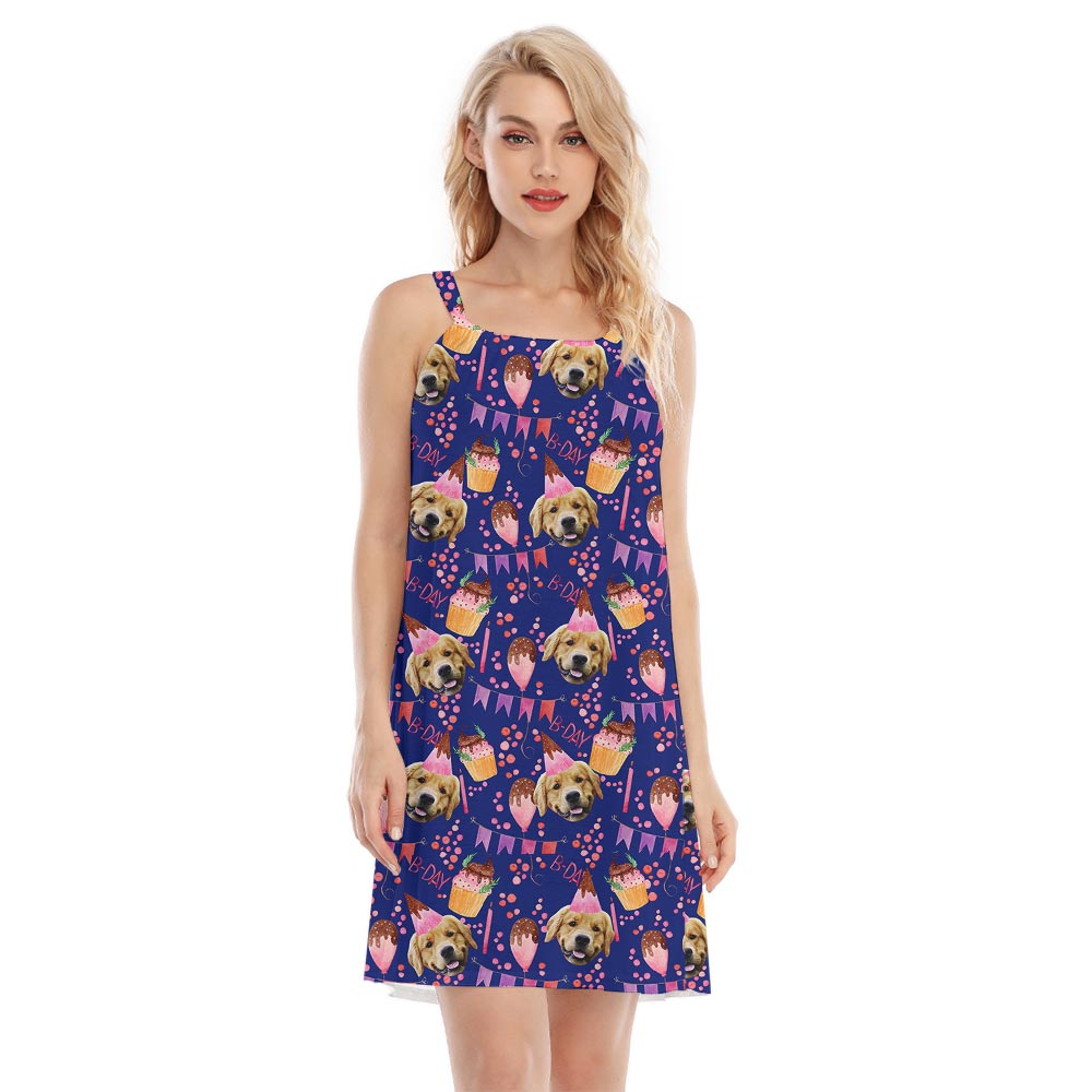Matching Custom Face Hawaiian Cami Dress - variant image 1