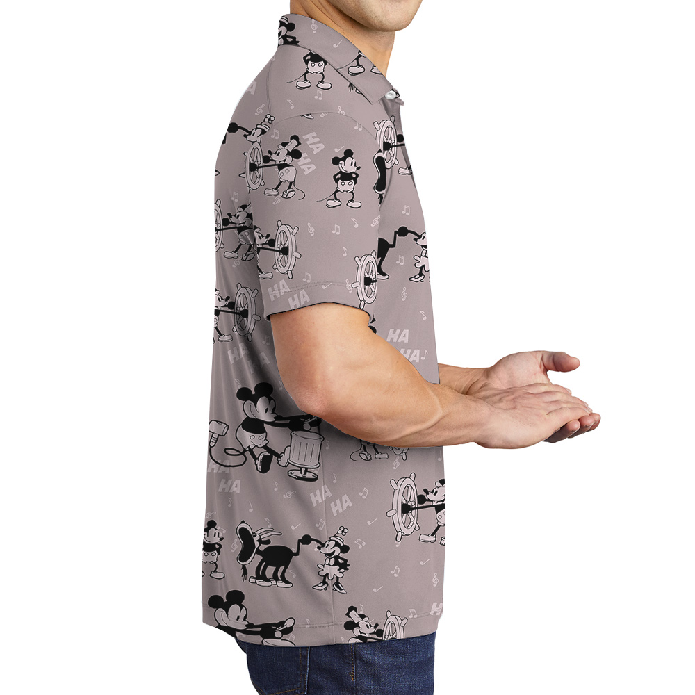 Cute Mickey Steamboat Willie 1928 Classic Hawaiian Polo Shirt For Men