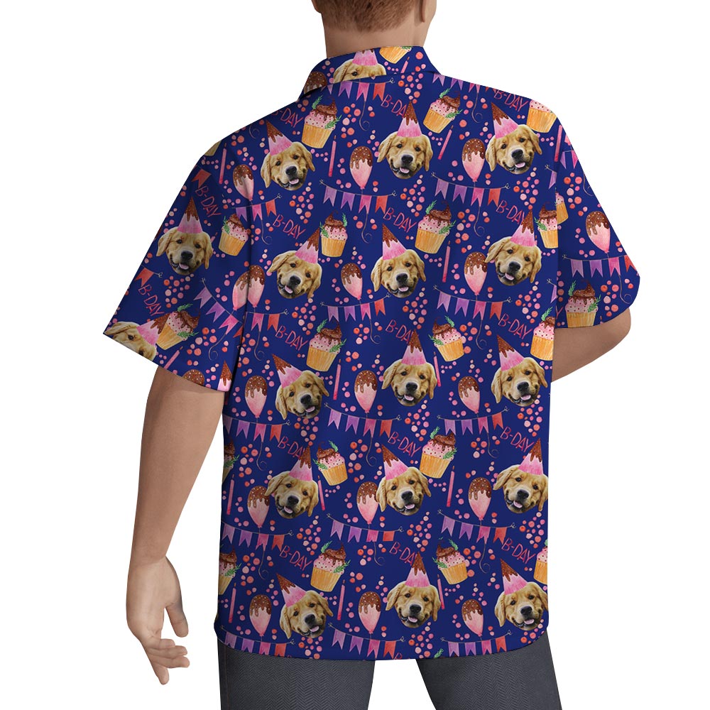 Custom Face Hawaiian Template Shirts Men For Birthday